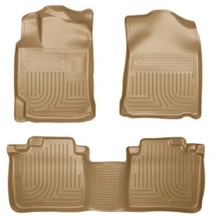 Toyota Camry Floor Liners - Front + Rear - Husky Liners - WeatherBeater - Tan - 2012